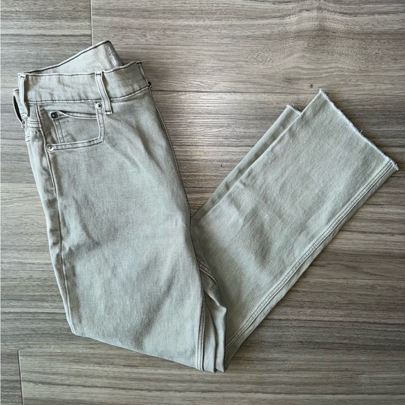 Everlane Way High Slim Aqua Gray Green Jeans Size 28 Regular - Picture 8 of 9